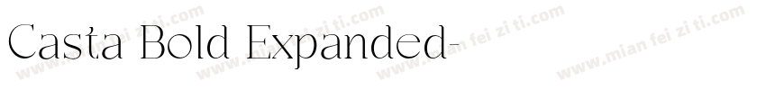 Casta Bold Expanded字体转换